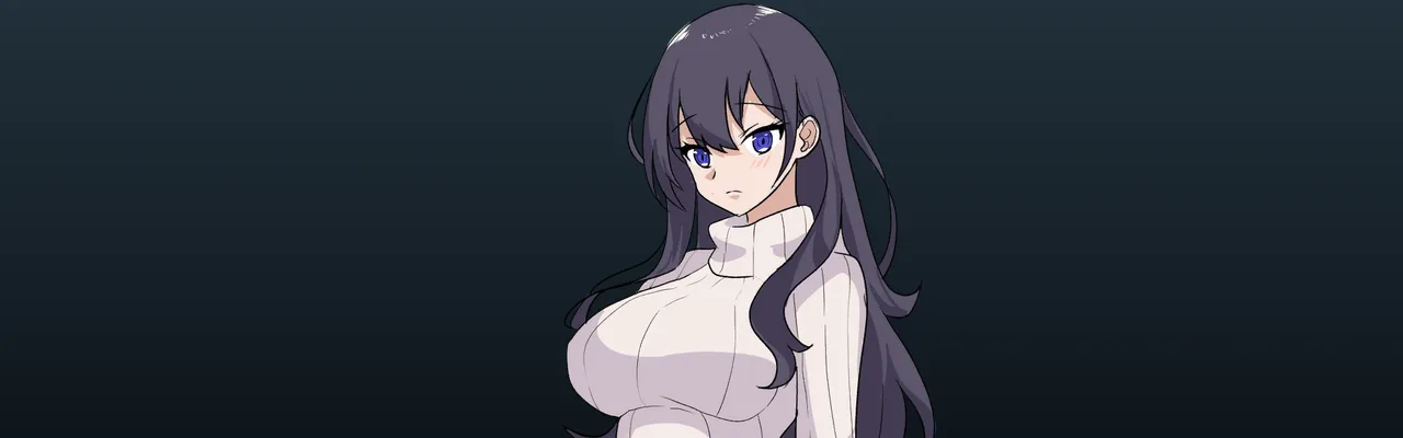 Aoi, with long dark hair, in a white sweater